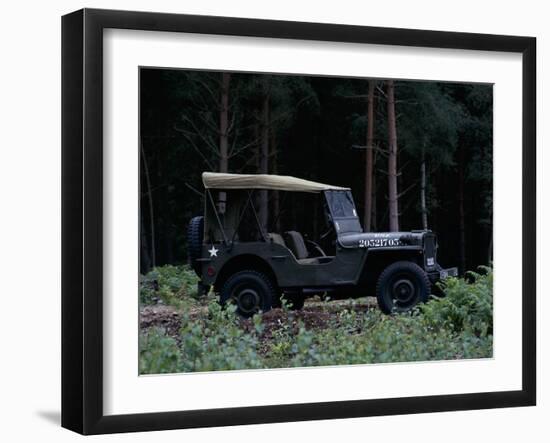 A 1943 Willys Jeep-null-Framed Photographic Print