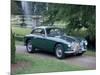 A 1952 Aston Martin Db2 Saloon Car Photographed in a Stately Garden-null-Mounted Photographic Print