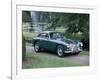 A 1952 Aston Martin Db2 Saloon Car Photographed in a Stately Garden-null-Framed Photographic Print