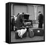 A 1961 Austin Westminster Being Loaded with Luggage on Amsterdam Docks, Netherlands 1963-Michael Walters-Framed Stretched Canvas