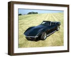 A 1969 Chevrolet Corvette Stingray in a Field-null-Framed Photographic Print