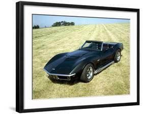 A 1969 Chevrolet Corvette Stingray in a Field-null-Framed Photographic Print