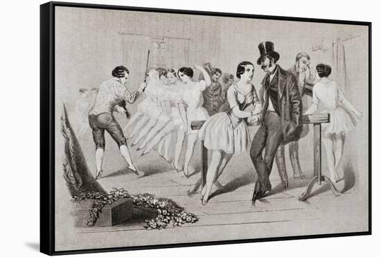 A 19th Century Ballet Class. from Illustrierte Sittengeschichte Vom Mittelalter Bis Zur Gegenwart b-null-Framed Stretched Canvas