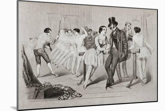 A 19th Century Ballet Class. from Illustrierte Sittengeschichte Vom Mittelalter Bis Zur Gegenwart b-null-Mounted Giclee Print