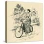 A 19th Century Female Cyclist, from the Strand Magazine Published 1897-null-Stretched Canvas