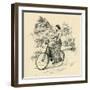 A 19th Century Female Cyclist, from the Strand Magazine Published 1897-null-Framed Giclee Print