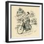 A 19th Century Female Cyclist, from the Strand Magazine Published 1897-null-Framed Giclee Print