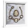 A 19th Century Oval Shell Cameo, and an Early 19th Century Three-Colour Gold-Mounted Cameo Necklace-null-Framed Giclee Print