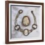 A 19th Century Oval Shell Cameo, and an Early 19th Century Three-Colour Gold-Mounted Cameo Necklace-null-Framed Giclee Print