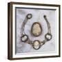 A 19th Century Oval Shell Cameo, and an Early 19th Century Three-Colour Gold-Mounted Cameo Necklace-null-Framed Giclee Print