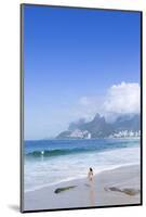 A 20-25 Year Old Young Brazilian Woman on Ipanema Beach with the Morro Dois Irmaos Hills-Alex Robinson-Mounted Photographic Print