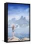 A 20-25 Year Old Young Brazilian Woman Standing on the Arpoador Rocks-Alex Robinson-Framed Stretched Canvas
