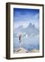 A 20-25 Year Old Young Brazilian Woman Standing on the Arpoador Rocks-Alex Robinson-Framed Photographic Print