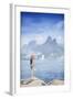 A 20-25 Year Old Young Brazilian Woman Standing on the Arpoador Rocks-Alex Robinson-Framed Photographic Print