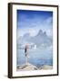 A 20-25 Year Old Young Brazilian Woman Standing on the Arpoador Rocks-Alex Robinson-Framed Photographic Print