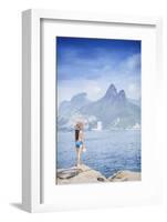 A 20-25 Year Old Young Brazilian Woman Standing on the Arpoador Rocks-Alex Robinson-Framed Photographic Print