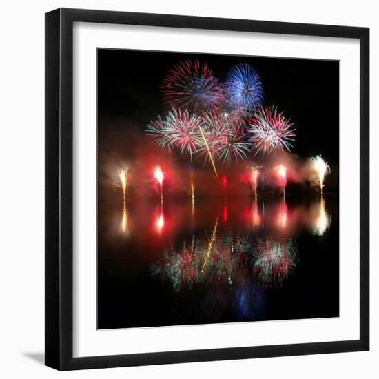 A 23 Minutes-Long Firework Display Marks the End of the Year of China's Festivities-null-Framed Premium Photographic Print