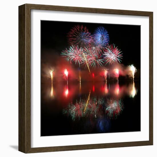 A 23 Minutes-Long Firework Display Marks the End of the Year of China's Festivities-null-Framed Photographic Print