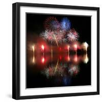 A 23 Minutes-Long Firework Display Marks the End of the Year of China's Festivities-null-Framed Photographic Print