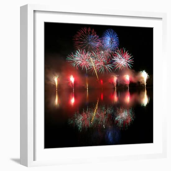 A 23 Minutes-Long Firework Display Marks the End of the Year of China's Festivities-null-Framed Photographic Print