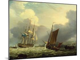 A 36 Gun Frigate off the Coast of Devon-George Webster-Mounted Giclee Print