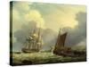 A 36 Gun Frigate off the Coast of Devon-George Webster-Stretched Canvas