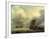 A 36 Gun Frigate off the Coast of Devon-George Webster-Framed Giclee Print