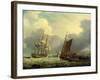 A 36 Gun Frigate off the Coast of Devon-George Webster-Framed Giclee Print