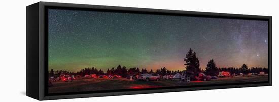 A 360 Degree Panorama with Aurora and Bands of Airglow at a Summer Star Party-null-Framed Stretched Canvas