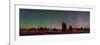 A 360 Degree Panorama with Aurora and Bands of Airglow at a Summer Star Party-null-Framed Photographic Print