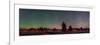 A 360 Degree Panorama with Aurora and Bands of Airglow at a Summer Star Party-null-Framed Photographic Print