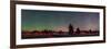 A 360 Degree Panorama with Aurora and Bands of Airglow at a Summer Star Party-null-Framed Photographic Print