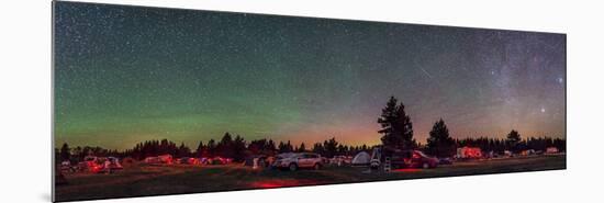 A 360 Degree Panorama with Aurora and Bands of Airglow at a Summer Star Party-null-Mounted Photographic Print