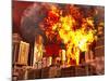 A 3D Conceptual Image of a Stealth Bomber Nuking a City-Stocktrek Images-Mounted Photographic Print