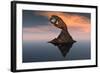 A 3D Conceptual Image of the World at Your Fingertips-null-Framed Art Print