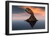 A 3D Conceptual Image of the World at Your Fingertips-null-Framed Art Print