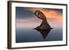 A 3D Conceptual Image of the World at Your Fingertips-null-Framed Art Print