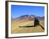 A 4x4 on the Southwest Circuit Tour, Rio Blanco, Bolivia, South America-Simon Montgomery-Framed Photographic Print