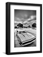 Â€˜66 Chevy Camaro Supersport with Dramatic Skies - Monochrome-Samuel Howell-Framed Photographic Print