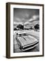 Â€˜66 Chevy Camaro Supersport with Dramatic Skies - Monochrome-Samuel Howell-Framed Photographic Print