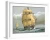 A 74 Gun Royal Navy Ship of the Line, C1794 (C1890-C189)-William Frederick Mitchell-Framed Giclee Print