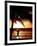 A Afternoon Runner Passes Under a Palm Tree as the Sun Sets Behind-null-Framed Photographic Print