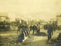 Busy Street Scene Of This Famous Town "Goldfield, Nevada"-A. Allen-Mounted Art Print