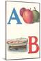 A, Apples, B, Boat-null-Mounted Art Print