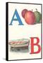 A, Apples, B, Boat-null-Framed Stretched Canvas