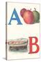 A, Apples, B, Boat-null-Stretched Canvas