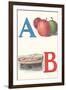 A, Apples, B, Boat-null-Framed Art Print