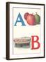 A, Apples, B, Boat-null-Framed Art Print