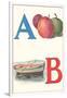 A, Apples, B, Boat-null-Framed Art Print