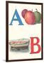 A, Apples, B, Boat-null-Framed Art Print